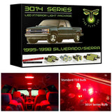 1995-1999 Chevy/GMC Silverado Sierra C1500 K1500 Super Bright 3014 Series LED interior light kit