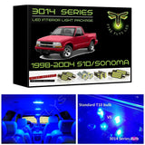 1998-2004 Chevrolet S10 / GMC Sonoma Super Bright 3014 Series LED interior light kit