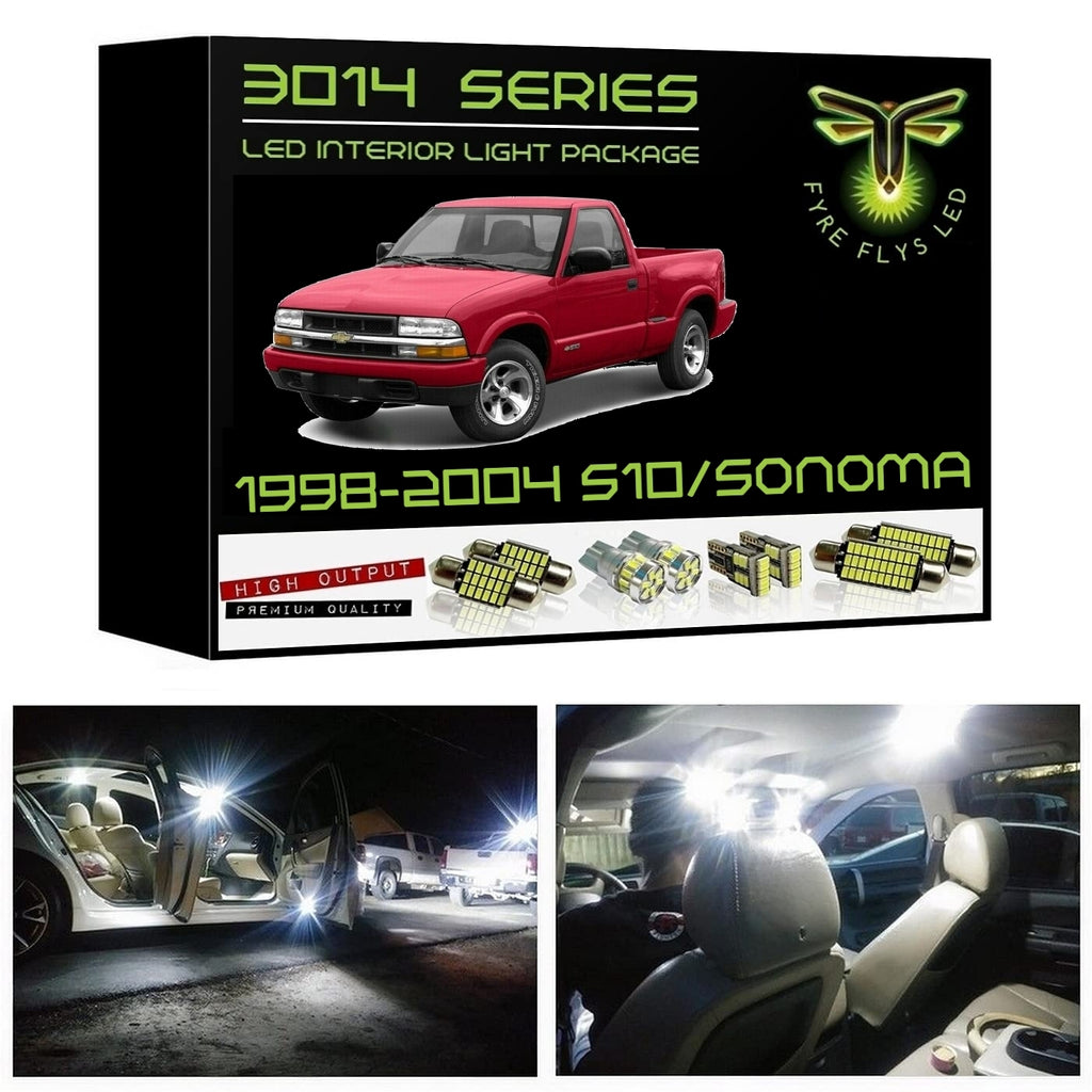 1998-2004 Chevrolet S10 / GMC Sonoma Super Bright 3014 Series LED interior light kit