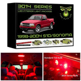 1998-2004 Chevrolet S10 / GMC Sonoma Super Bright 3014 Series LED interior light kit