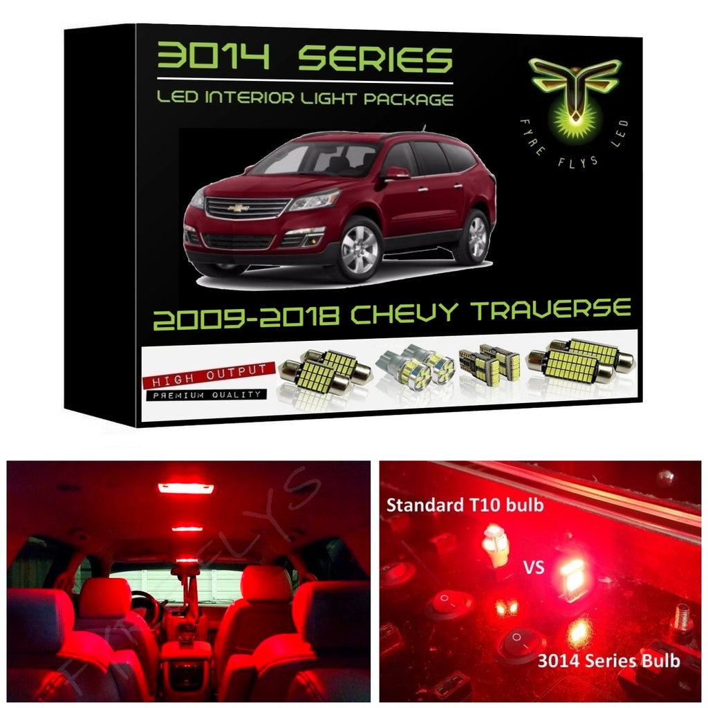 2009-2018 Chevy Traverse Super Bright 3014 Series LED interior light kit