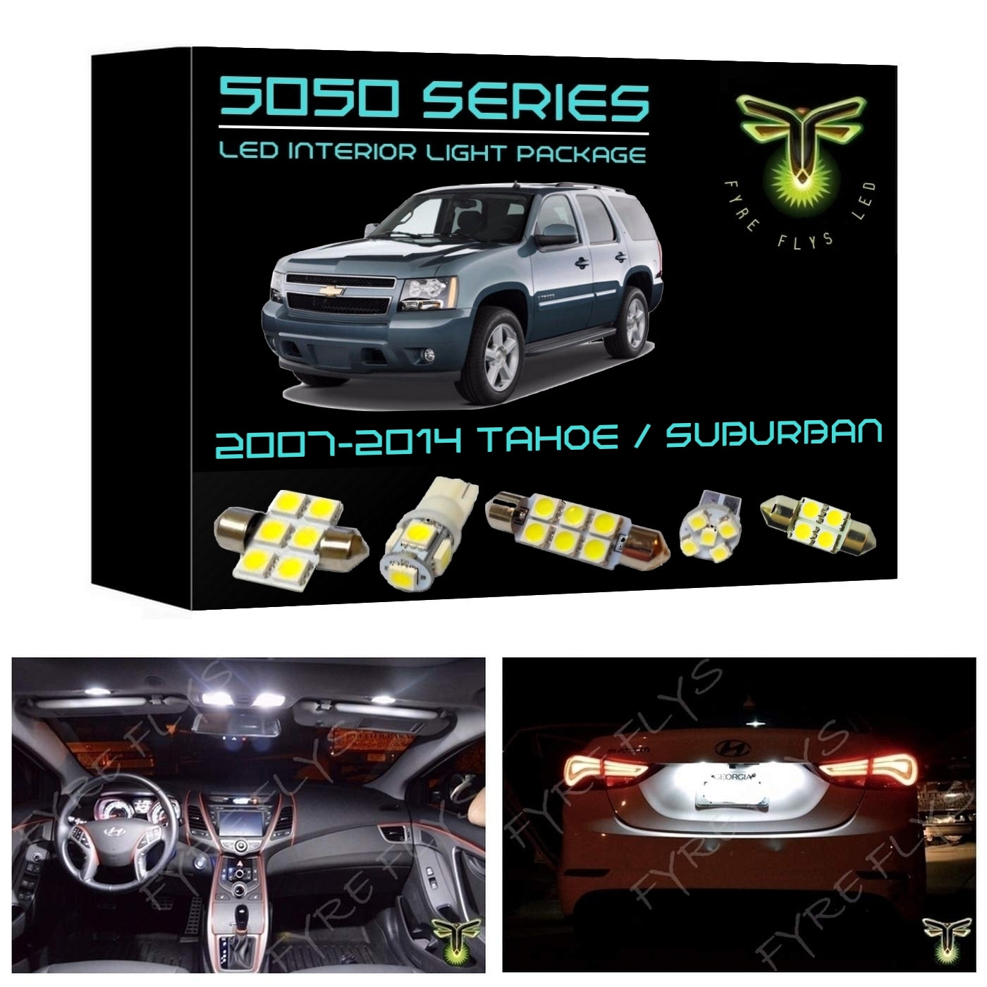 2007-2014 Chevy Tahoe or Suburban LED interior light kit 5050 Series