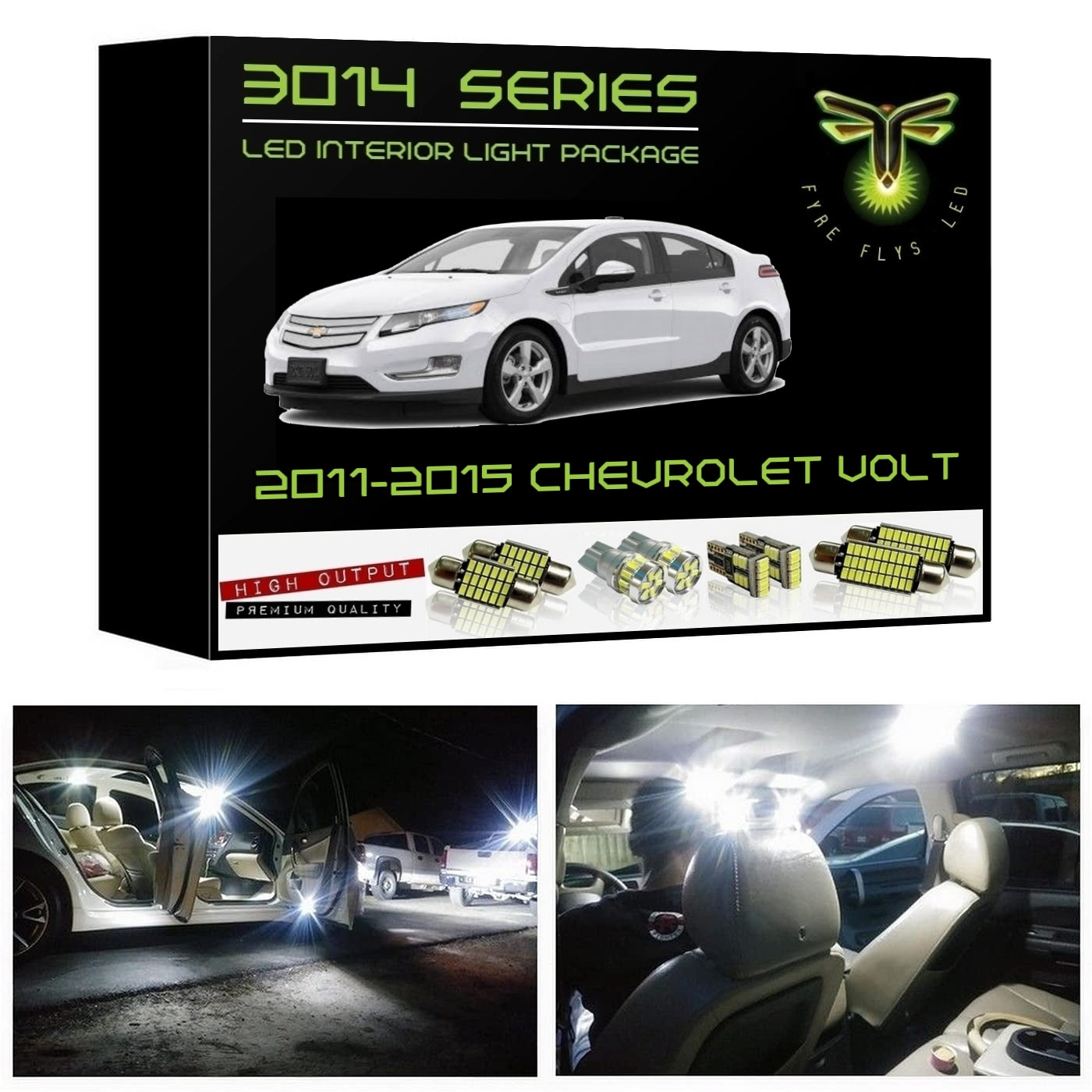2011-2015 Chevrolet Volt Super Bright 3014 Series LED interior light kit