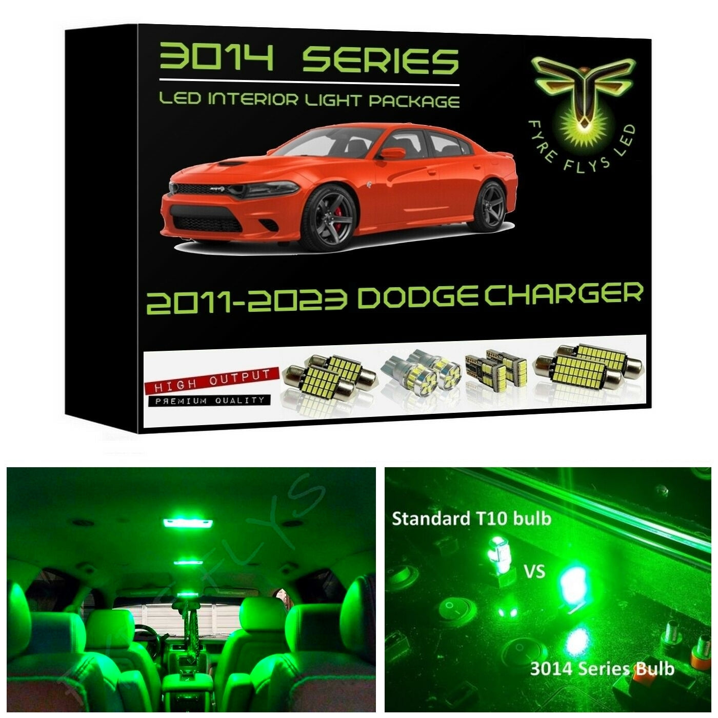 2011-2022 Dodge Charger Super Bright 3014 Series LED interior light kit