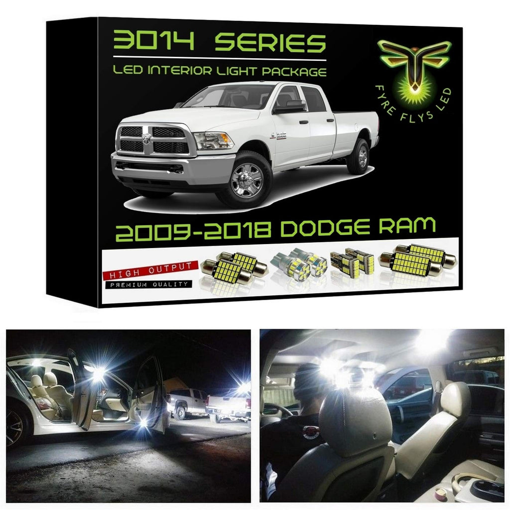 2009-2018 (+ 2019 & up "Calssic") Dodge Ram Super Bright 3014 Series LED interior light kit