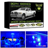 2009-2018 (+ 2019 & up "Calssic") Dodge Ram Super Bright 3014 Series LED interior light kit