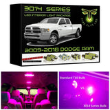 2009-2018 (+ 2019 & up "Calssic") Dodge Ram Super Bright 3014 Series LED interior light kit