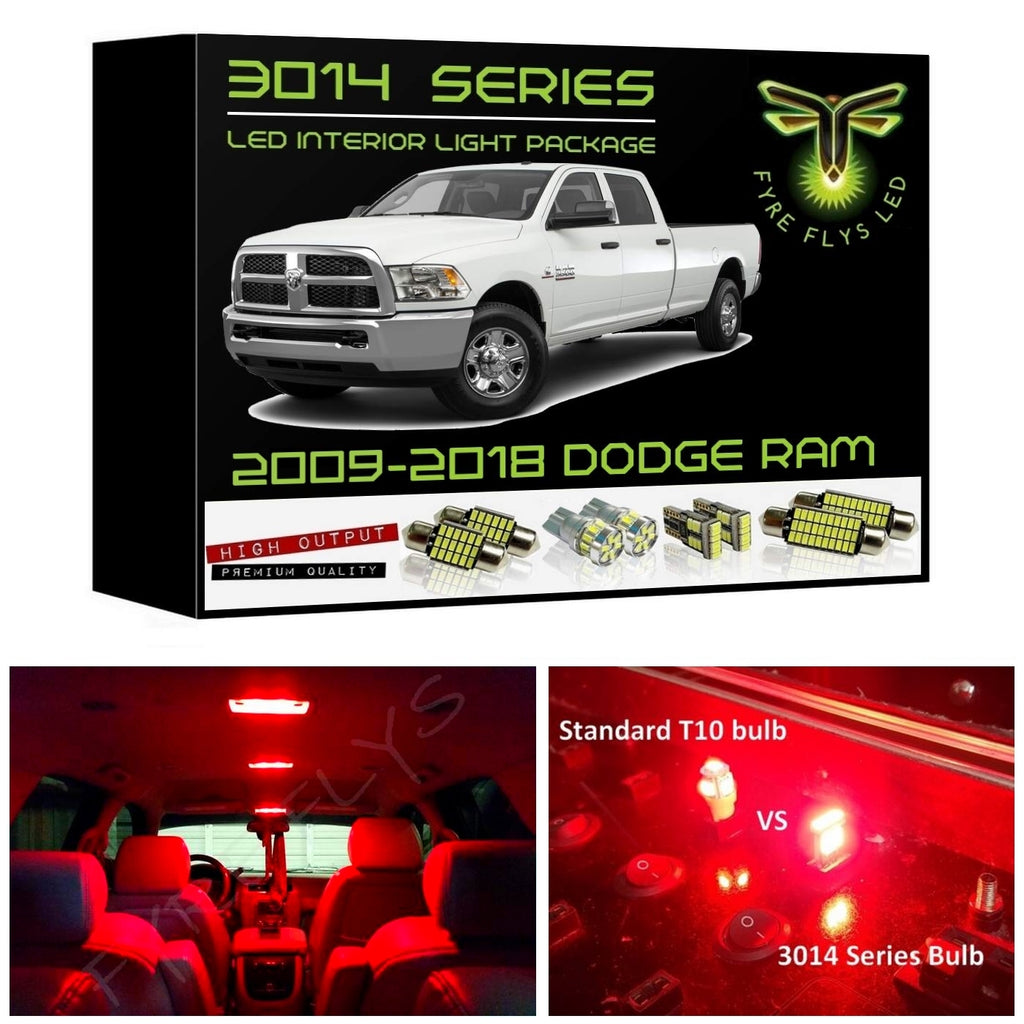 2009-2018 (+ 2019 & up "Calssic") Dodge Ram Super Bright 3014 Series LED interior light kit
