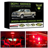 2003-2008 Dodge Ram Super Bright 3014 Series LED interior light kit