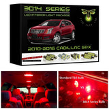 2010-2016 Cadillac SRX Super Bright 3014 Series LED interior light kit