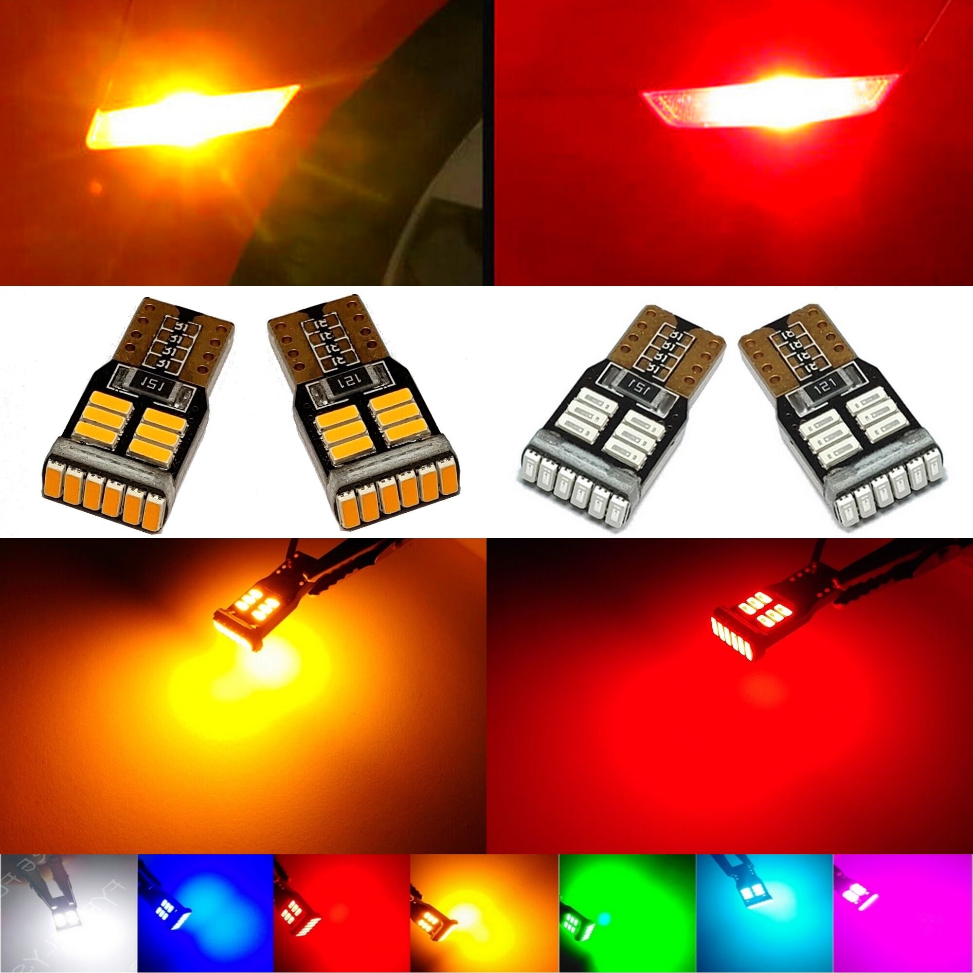 4 Piece Dually Fender Clearance Side Marker Lights