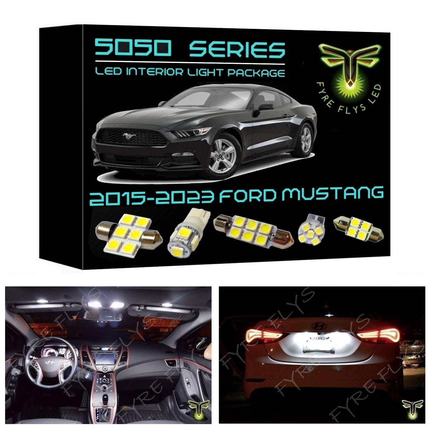 2015-2023 Ford Mustang LED interior light kit 5050 Series