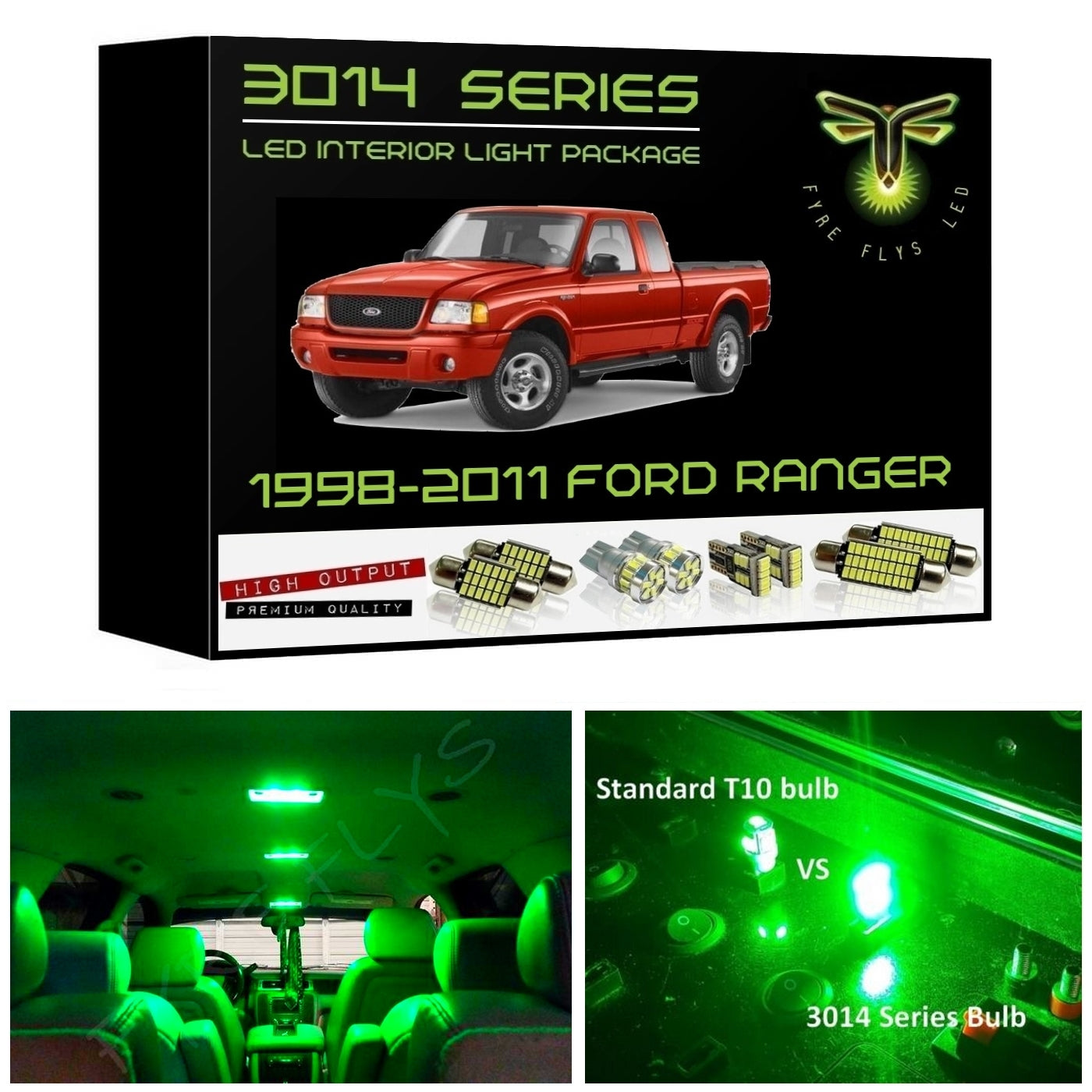 1998-2011 Ford Ranger Super Bright LED interior light kit 3014 Series