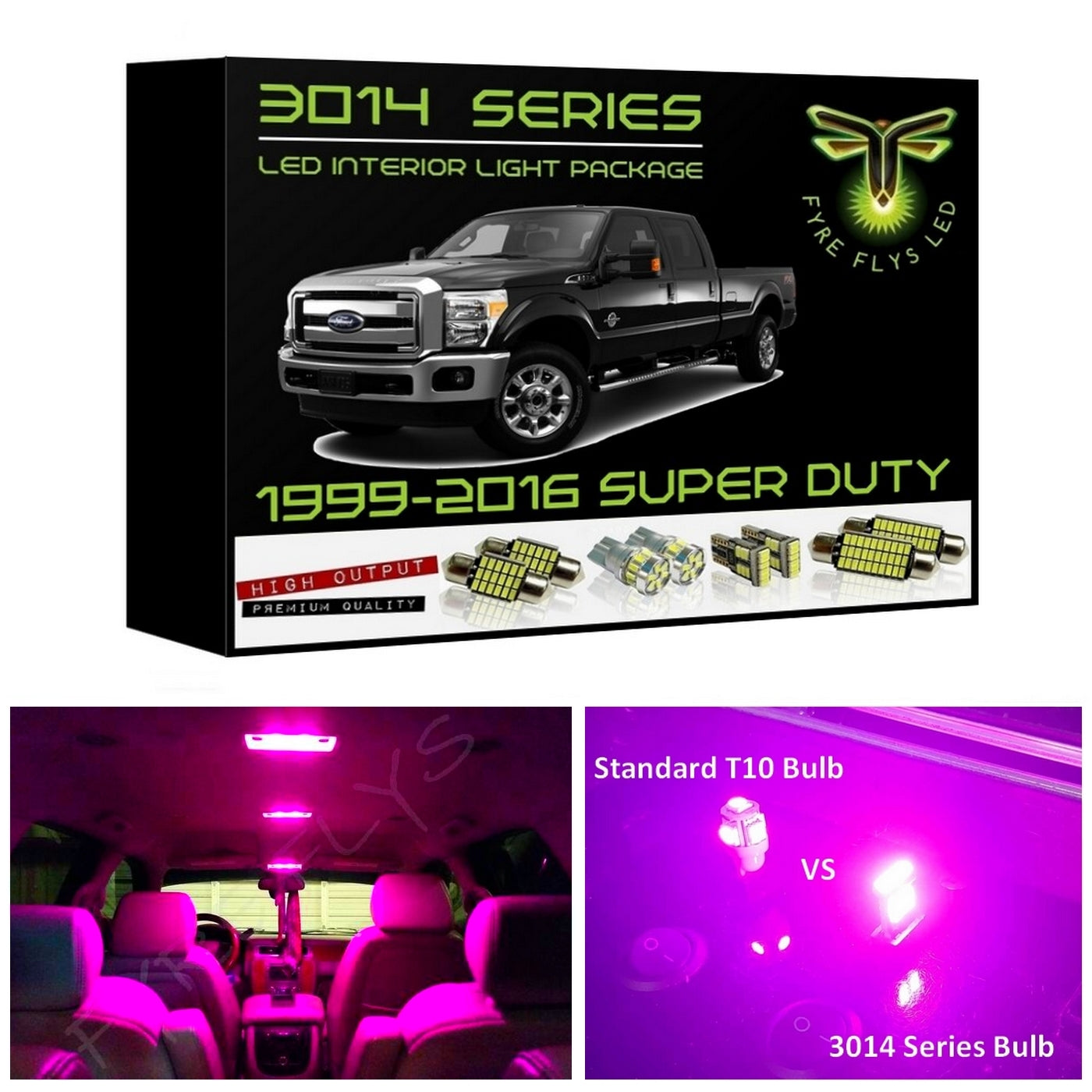 1999-2016 Ford Super Duty F250 F350 LED interior light kit 3014 Series