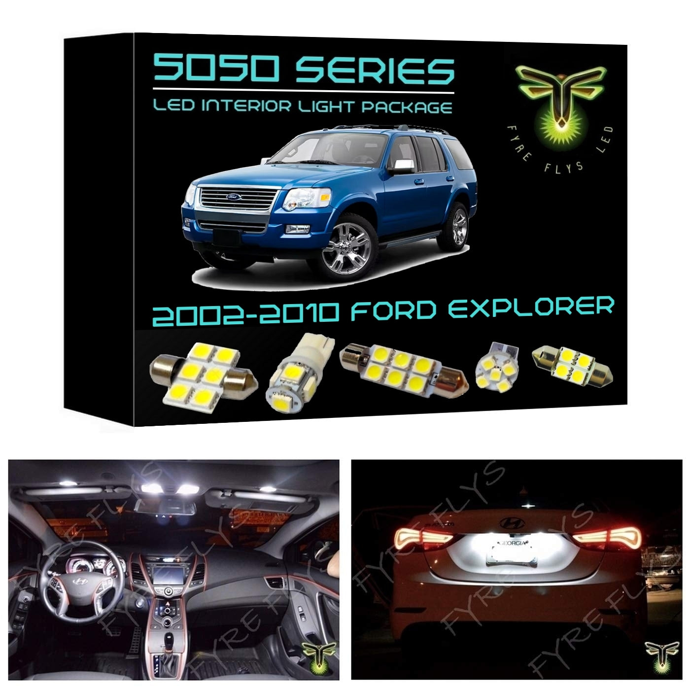 2002-2010 Ford Explorer LED interior light kit 5050 Series