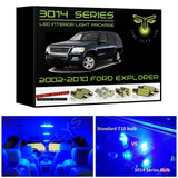 2002-2010 Ford Explorer Super Bright 3014 Series LED interior light kit