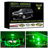 2002-2010 Ford Explorer Super Bright 3014 Series LED interior light kit