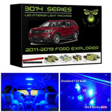 2011-2019 Ford Explorer Super Bright 3014 Series LED interior light kit