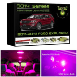 2011-2019 Ford Explorer Super Bright 3014 Series LED interior light kit