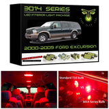 2000-2005 Ford Excursion Super Bright 3014 Series LED interior light kit