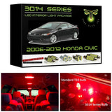 2006-2012 Honda Civic Super Bright 3014 Series LED interior light kit