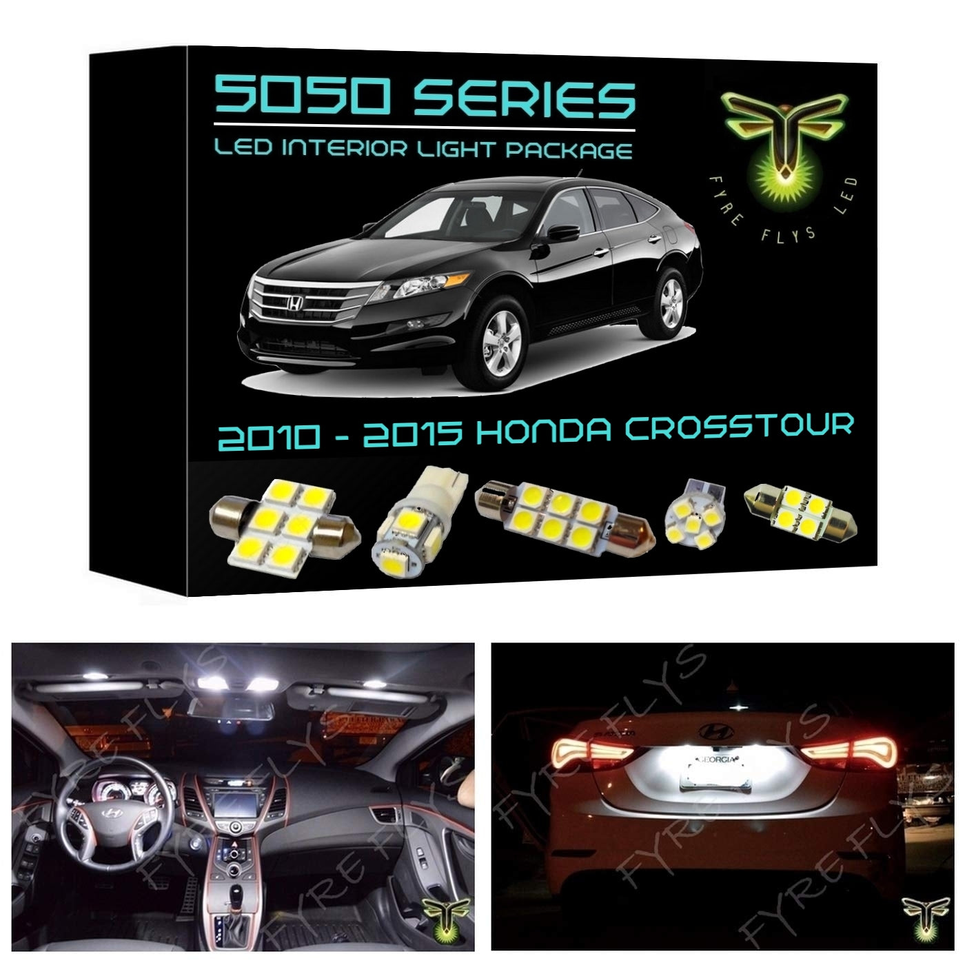 2010-2015 Honda Accord Crosstour LED interior light kit 5050 Series