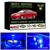 2001-2005 Honda Civic Coupe, Sedan or Hatchback Super Bright 3014 Series LED interior light kit