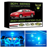 2001-2005 Honda Civic Coupe, Sedan or Hatchback Super Bright 3014 Series LED interior light kit