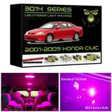 2001-2005 Honda Civic Coupe, Sedan or Hatchback Super Bright 3014 Series LED interior light kit