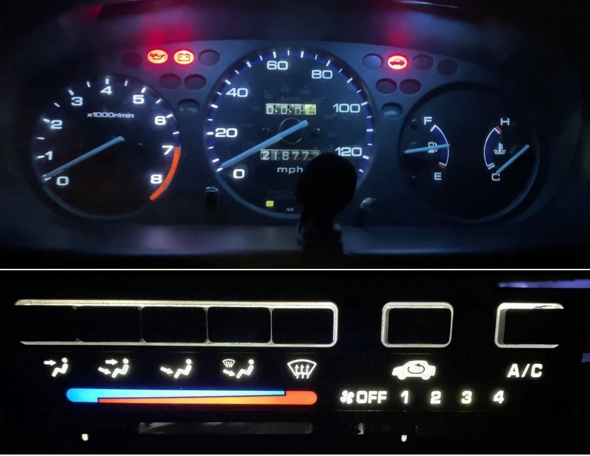 Gauge Cluster & AC Controls & Indicator LED package for 1996-1998 Honda Civic
