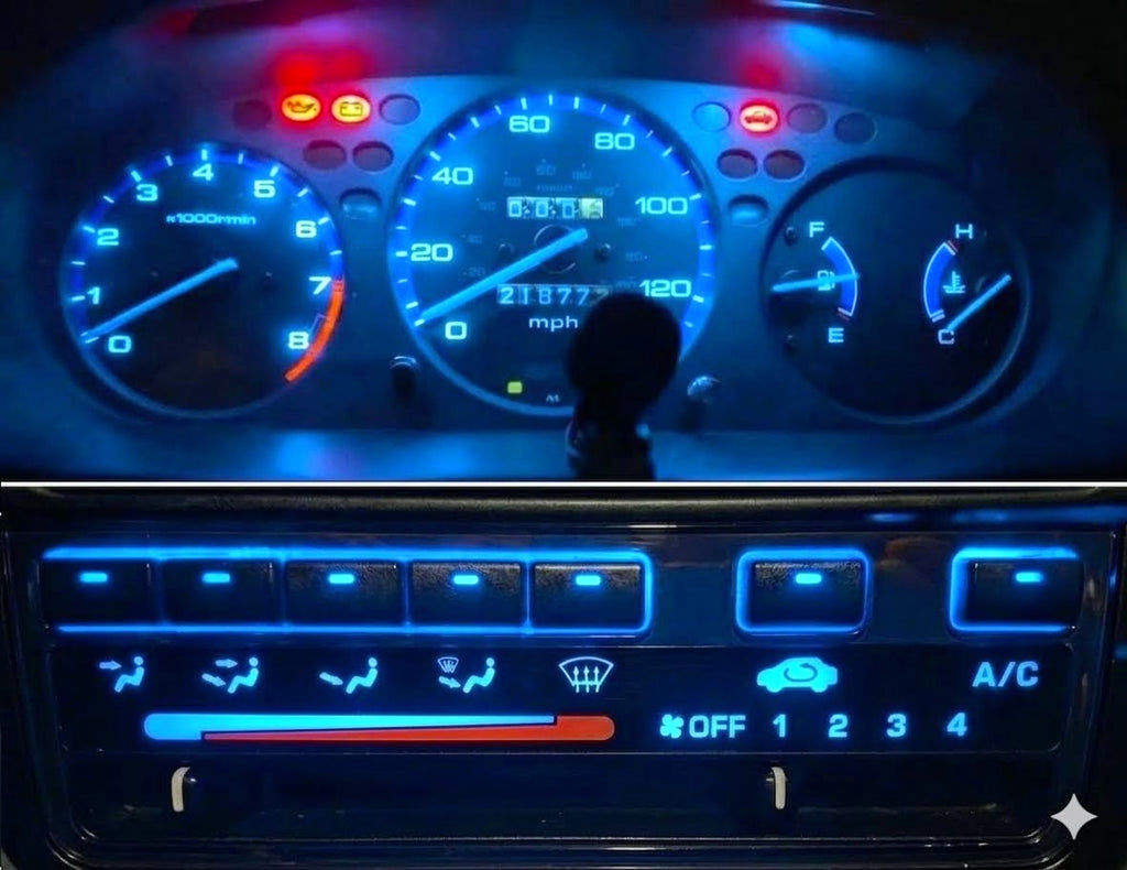 Gauge Cluster & AC Controls & Indicator LED package for 1996-1998 Honda Civic