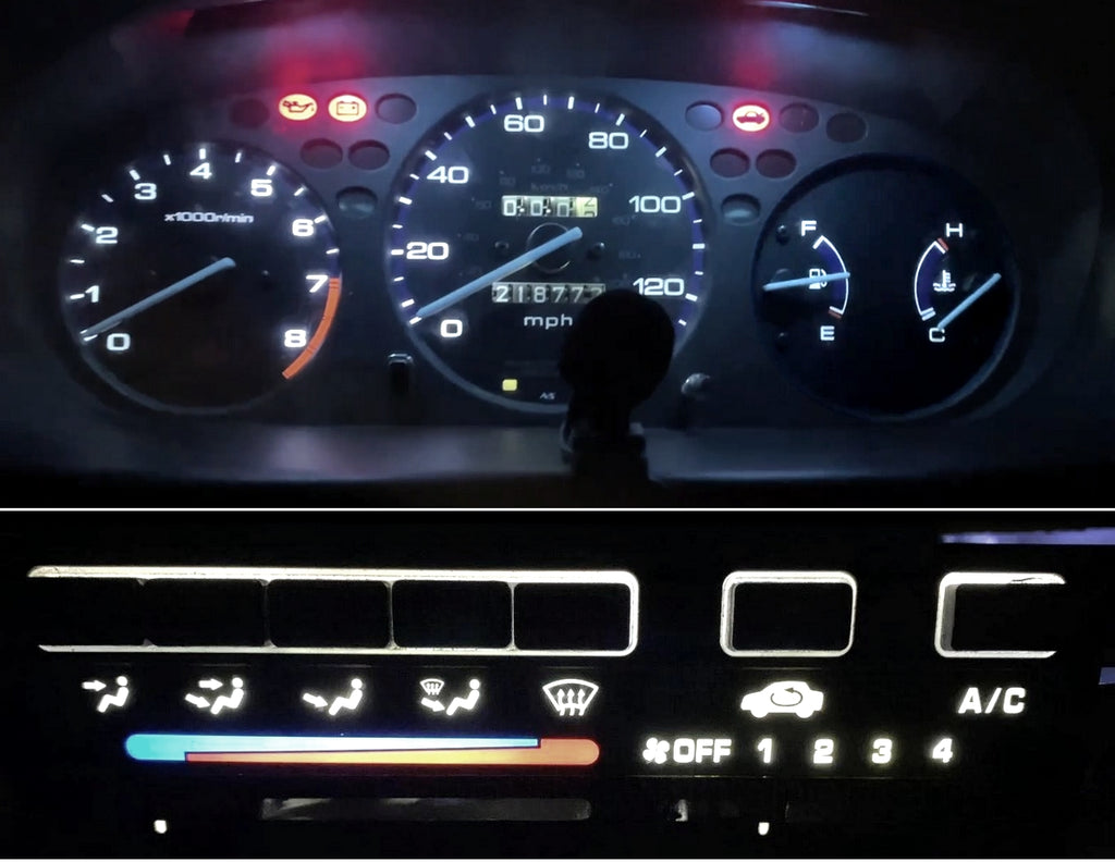 Gauge Cluster & AC Controls & Indicator LED package for 1996-1998 Honda Civic