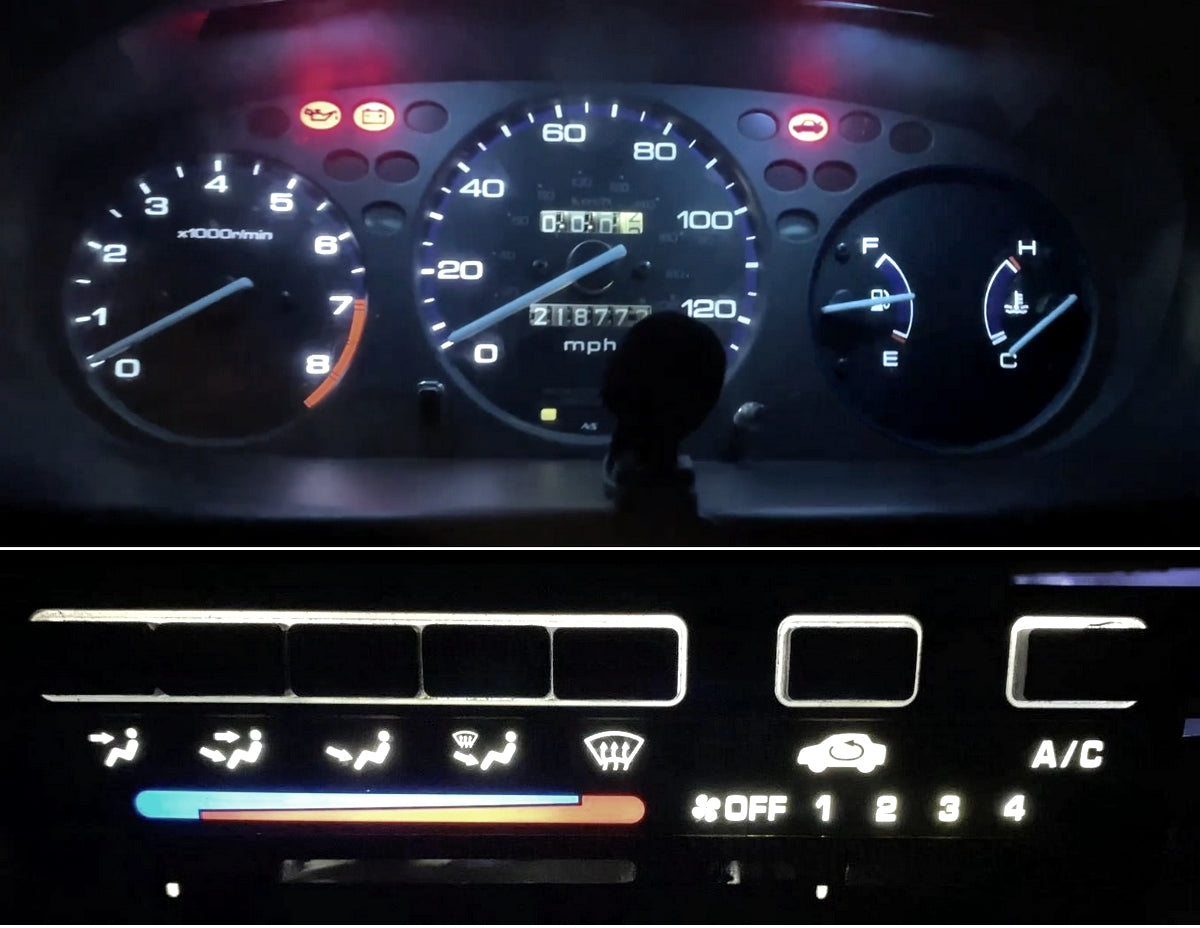 Gauge Cluster & AC Controls & Indicator LED package for 1996-1998 Honda Civic