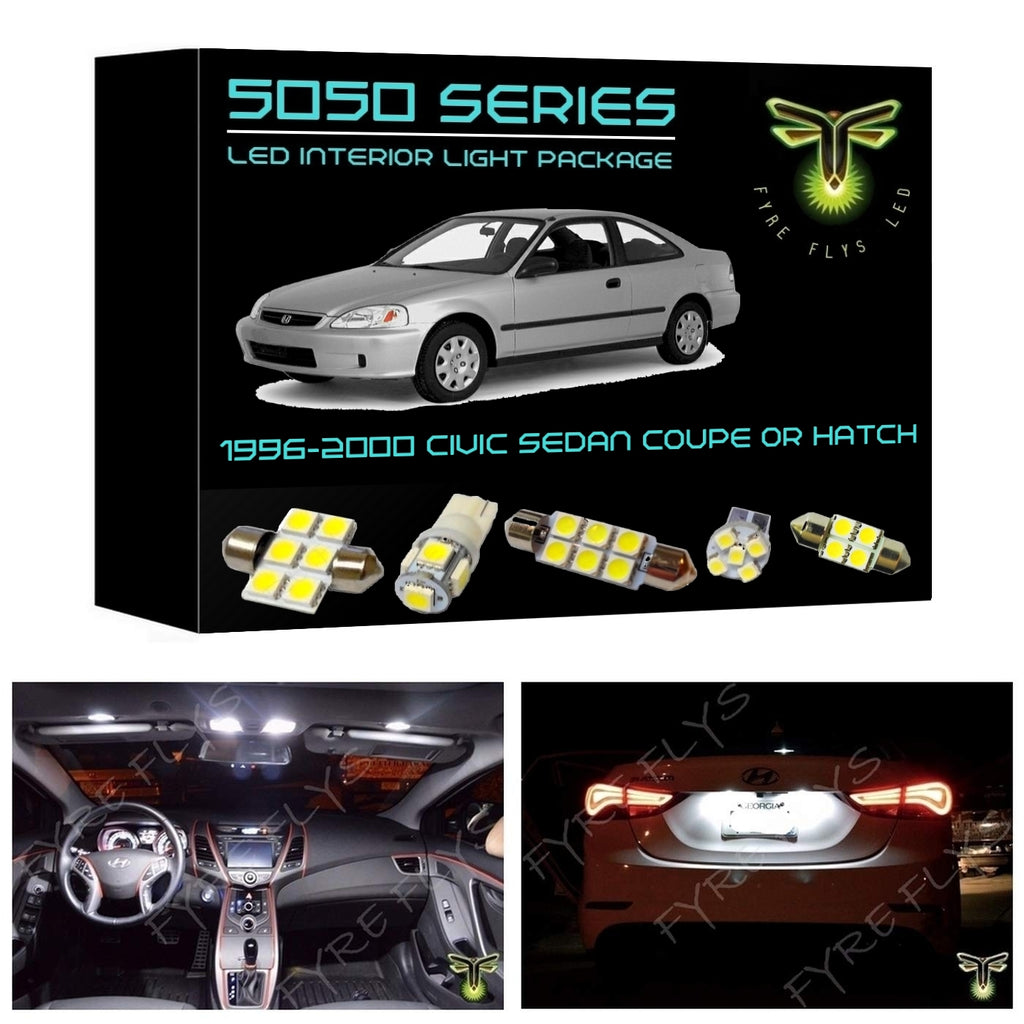 1996-2000 Honda Civic LED interior light kit 5050 Series for Sedan, Coupe or Hatchback