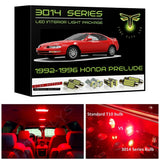 1992-1996 Honda Prelude Super Bright 3014 Series LED interior light kit