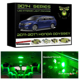 2011-2017 Honda Odyssey Super Bright 3014 Series LED interior light kit