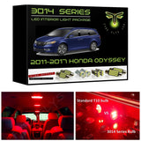 2011-2017 Honda Odyssey Super Bright 3014 Series LED interior light kit