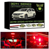 2018-2026 Honda Odyssey Ultra Bright LED interior light kit 3014 Series