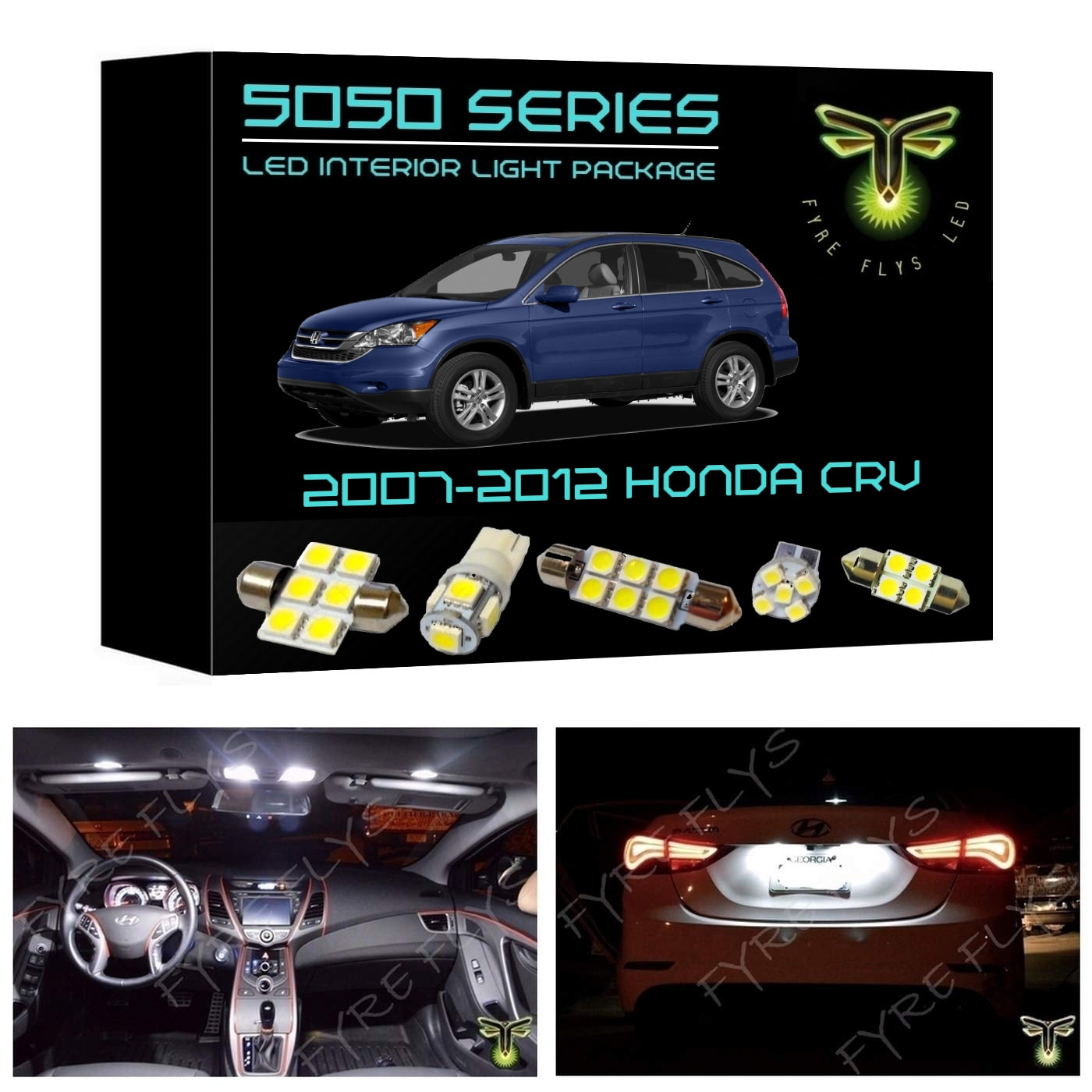 2007-2012 Honda CR-V LED interior light kit 5050 Series