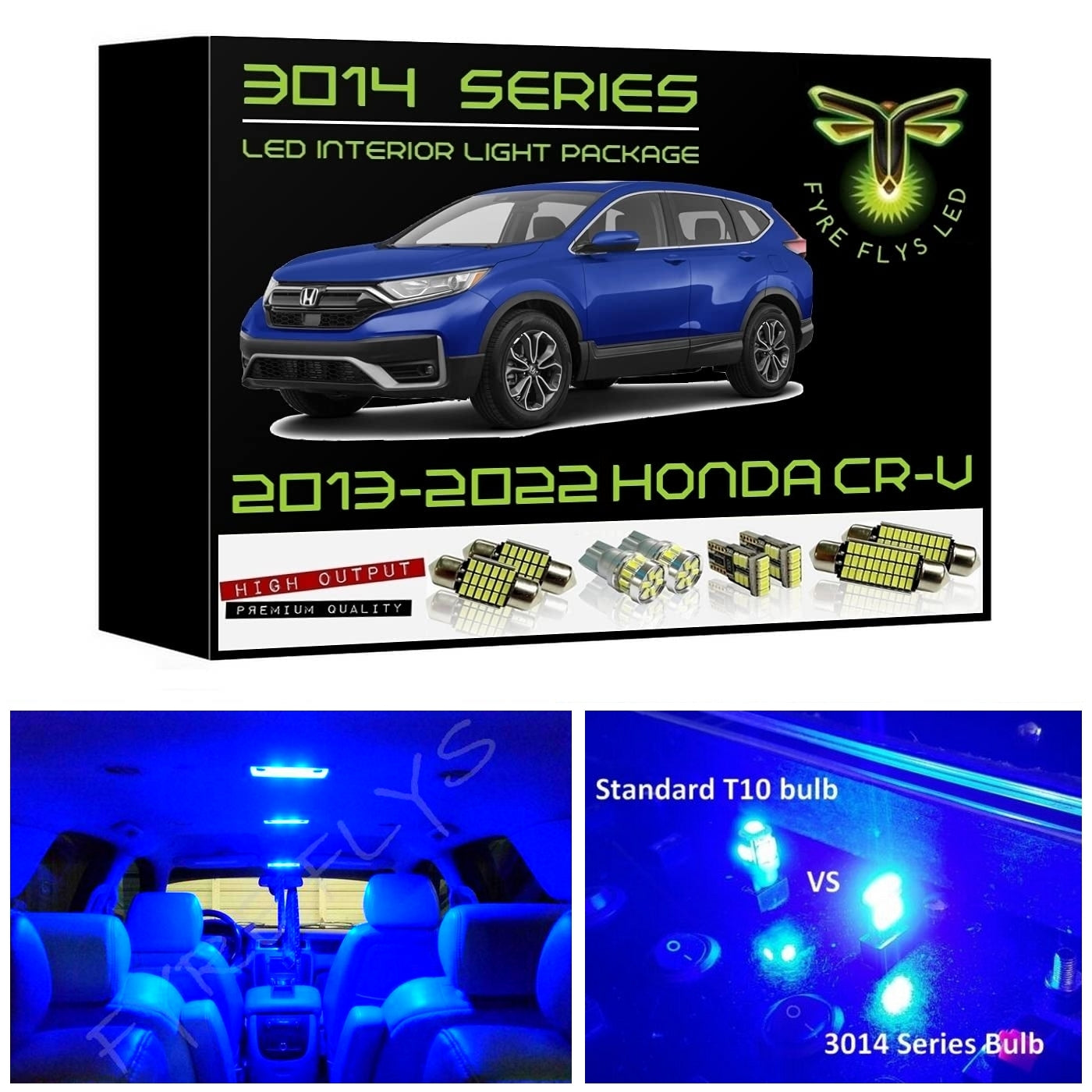 2013-2022 Honda CR-V Super Bright 3014 Series LED interior light kit
