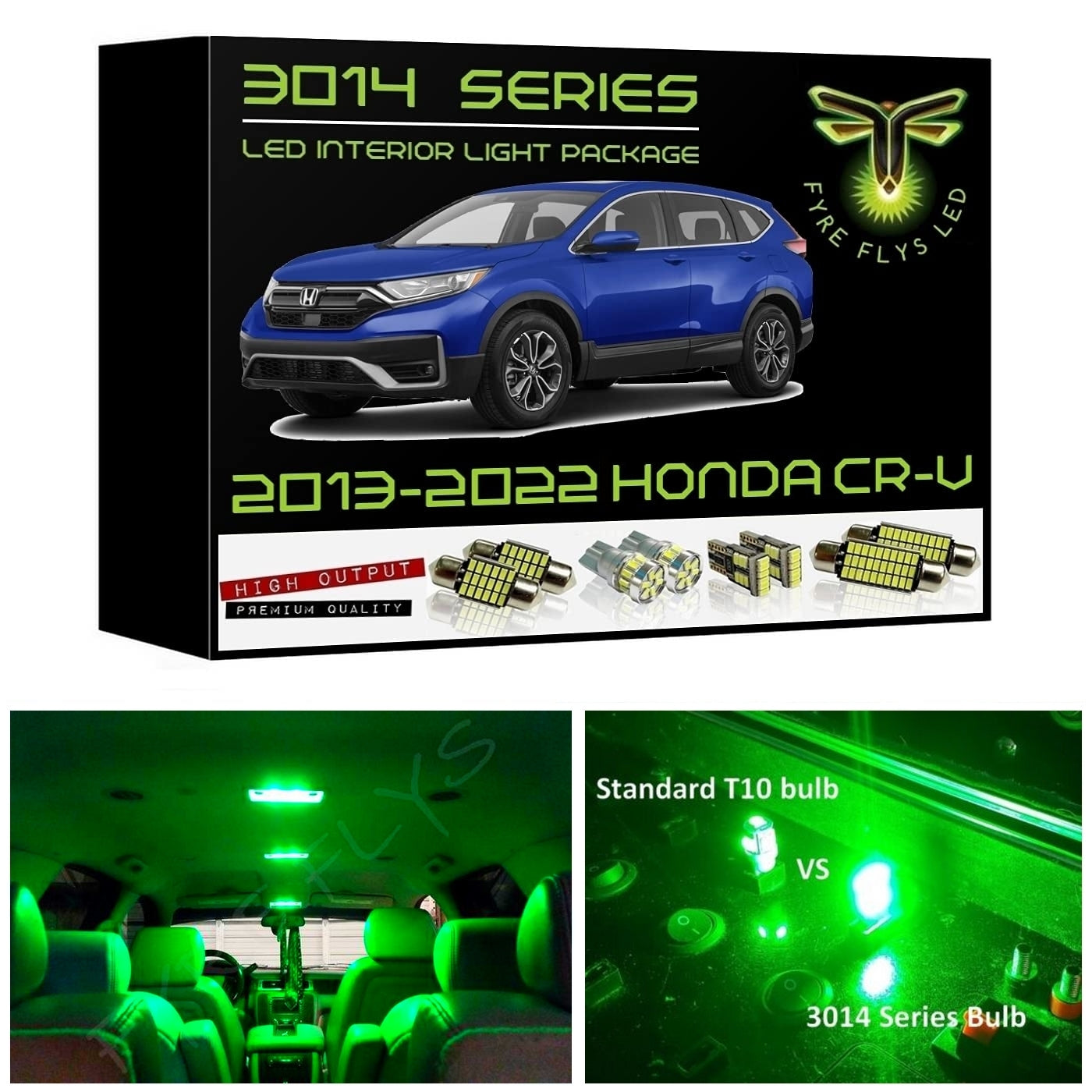 2013-2022 Honda CR-V Super Bright 3014 Series LED interior light kit