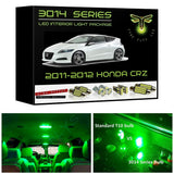 2011-2012 Honda CR-Z Super Bright 3014 Series LED interior light kit