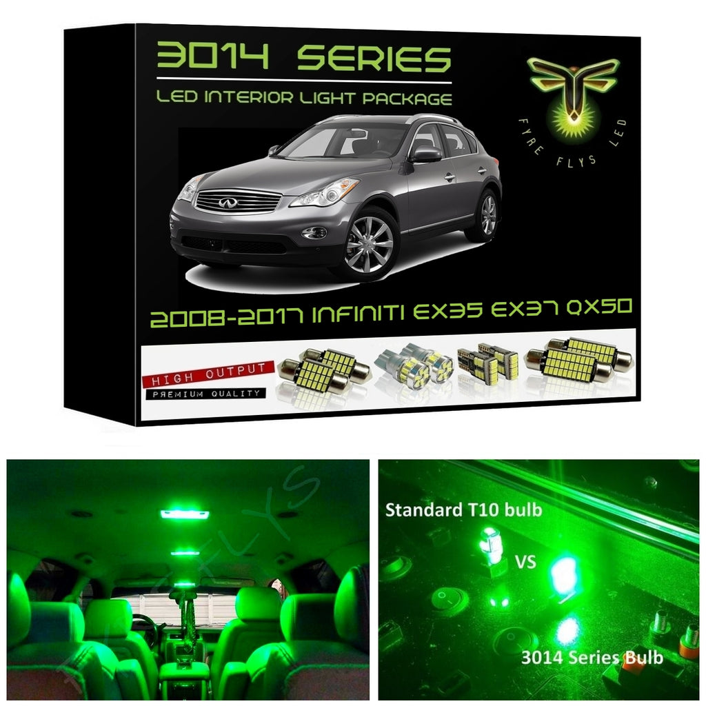 2008-2017 Infiniti EX35 / EX37 / QX50 Super Bright LED interior light kit 3014 Series