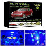 2003-2006 Infiniti G35 Sedan Super Bright 3014 Series LED interior light kit