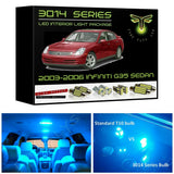 2003-2006 Infiniti G35 Sedan Super Bright 3014 Series LED interior light kit