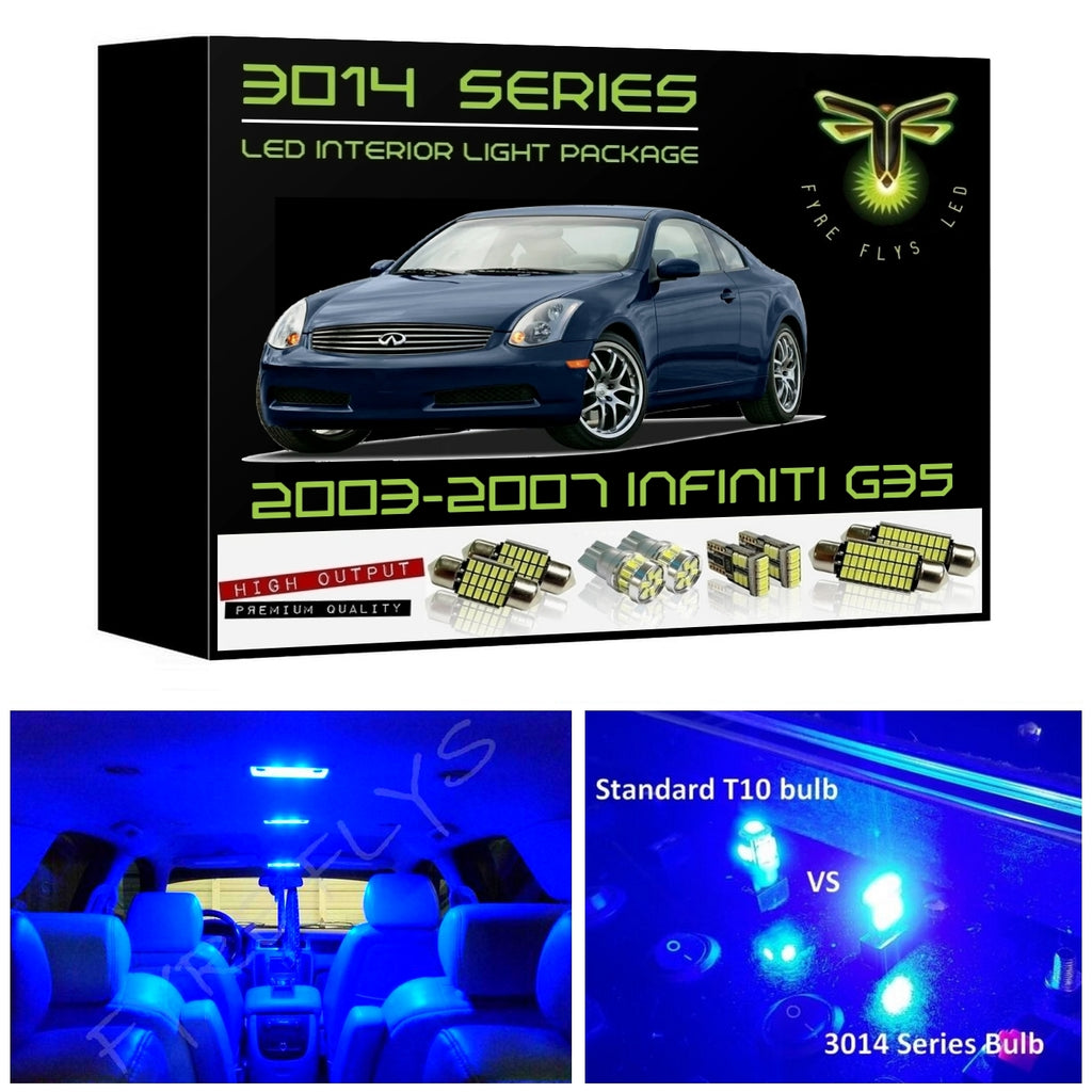 2003-2007 Infiniti G35 Coupe Super Bright 3014 Series LED interior light kit