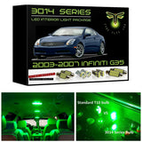 2003-2007 Infiniti G35 Coupe Super Bright 3014 Series LED interior light kit