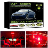 2003-2007 Infiniti G35 Coupe Super Bright 3014 Series LED interior light kit