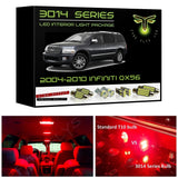 2004-2010 Infiniti QX56 Super Bright LED interior light kit 3014 Series