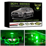 2014-2020 Infiniti QX60 Super Bright LED interior light kit 3014 Series